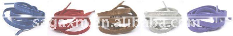 5mm cotton round thick brown leather shoelaces