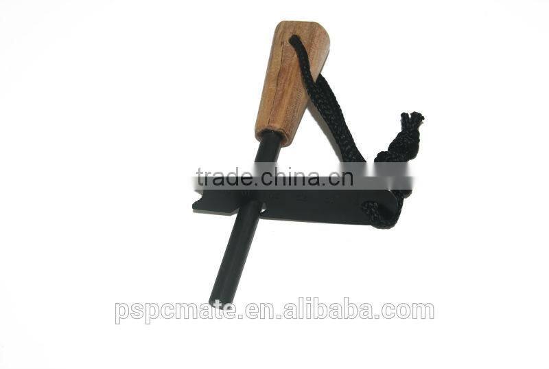 New arrival 7,000 Strike Survival Striker MAGNESIUM FIRE STEEL Wood Handle