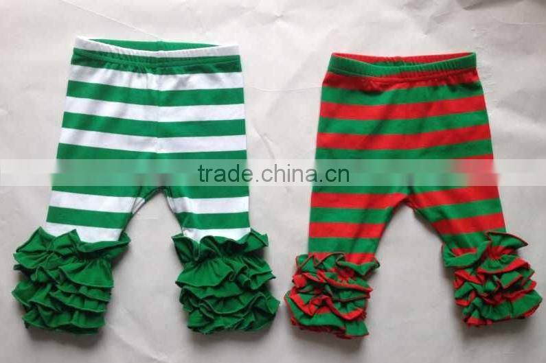 Trendy Cotton Triple Ruffles Legging Tight Pants Tube Baby Icing Ruffle Pants