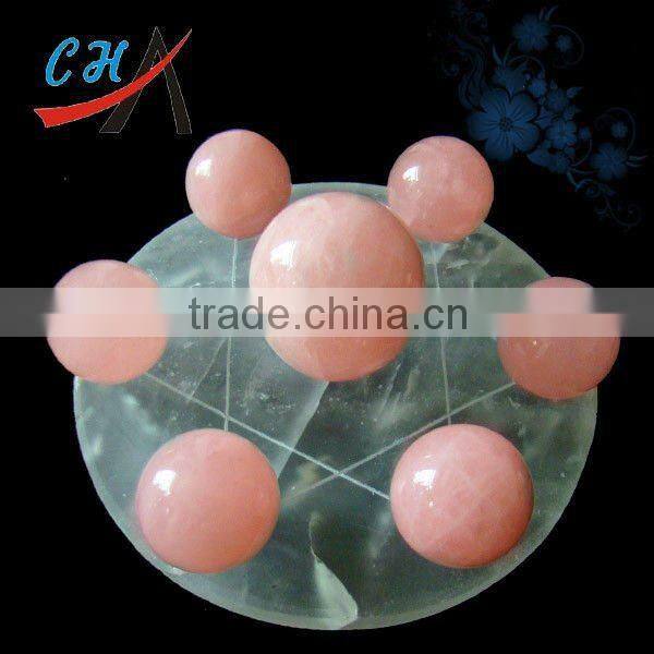 CH-1201 wholesale Fine gift FengShui natural rose quartz seven stars array