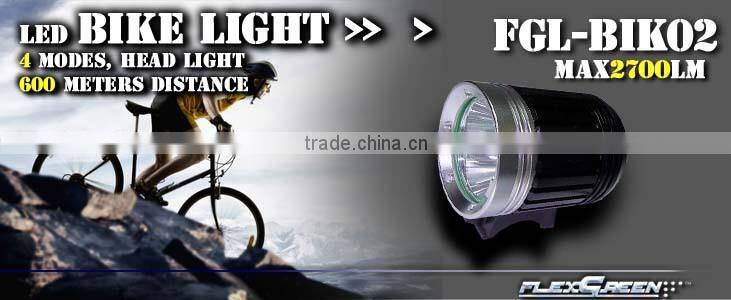 rechargeable 8800mah 18650 3xCree T6 3 LED bike flashlight
