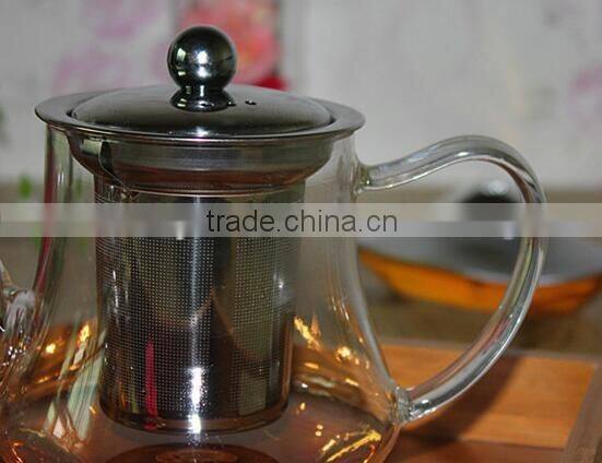 Handblown Borosilicate Glass Teapot with SS filter for coffee