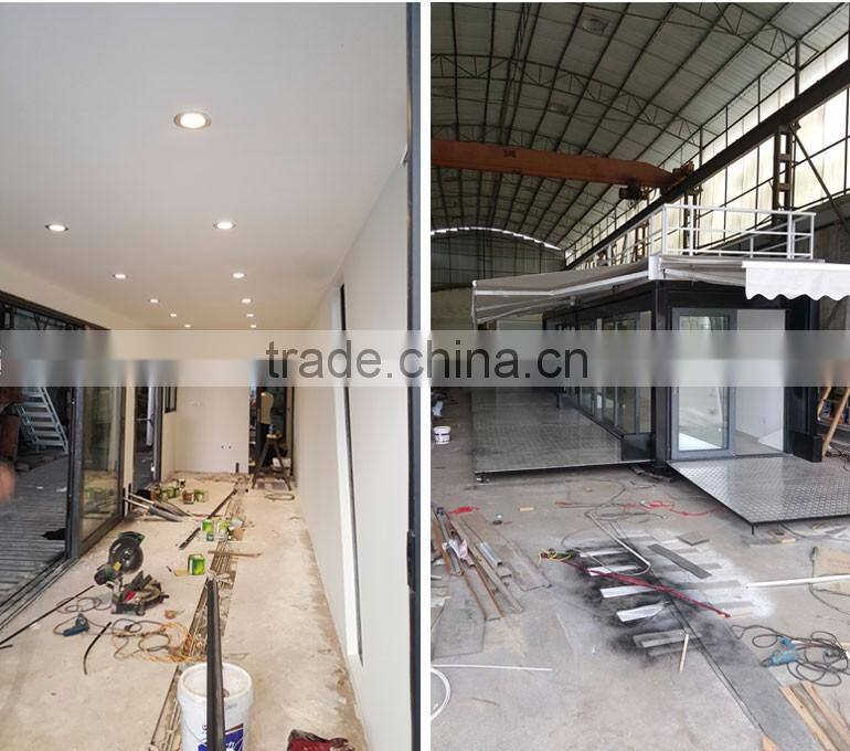 Hydraulic system 10ft container coffee shop design/ POP-UP shipping container coffee bar for sale