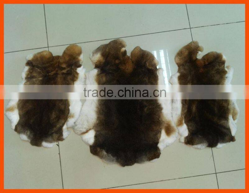 natural brown color rex rabbit fur skin
