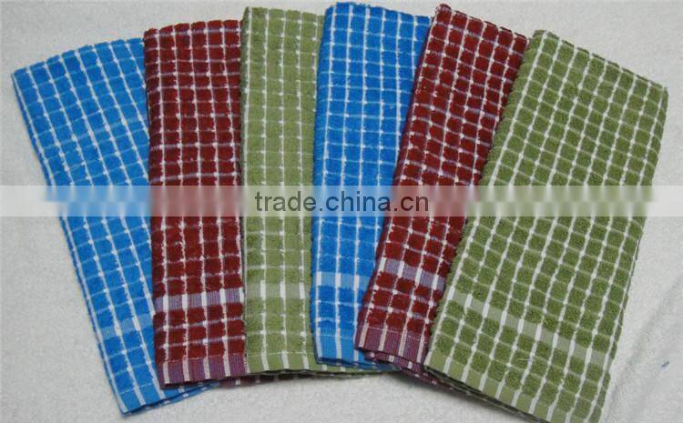 home textiles high quality kitchen cotton towel with check
