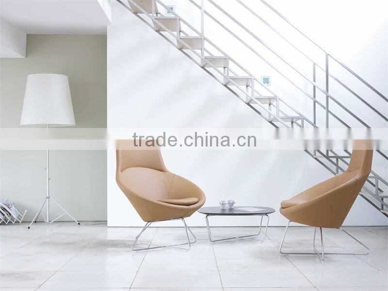 Conic lounge chair with headrest Conic lounge chair Conic tub chair on pedestal base for living room H-10HB