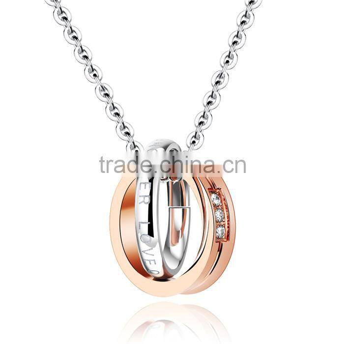 2016 wholesale fashion ring necklace in hot sale mens necklace