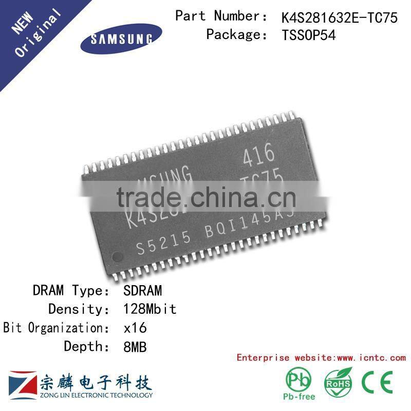 Genuine original K4S281632E-TC75 TSSOP54 8M x16bit SDRAM Flash Memory RAM