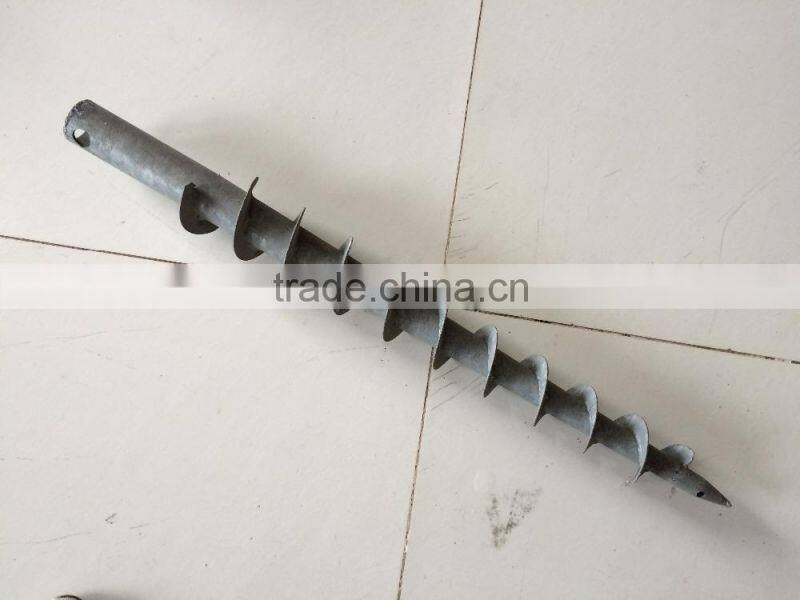 Chinese spiral ground anchor for post