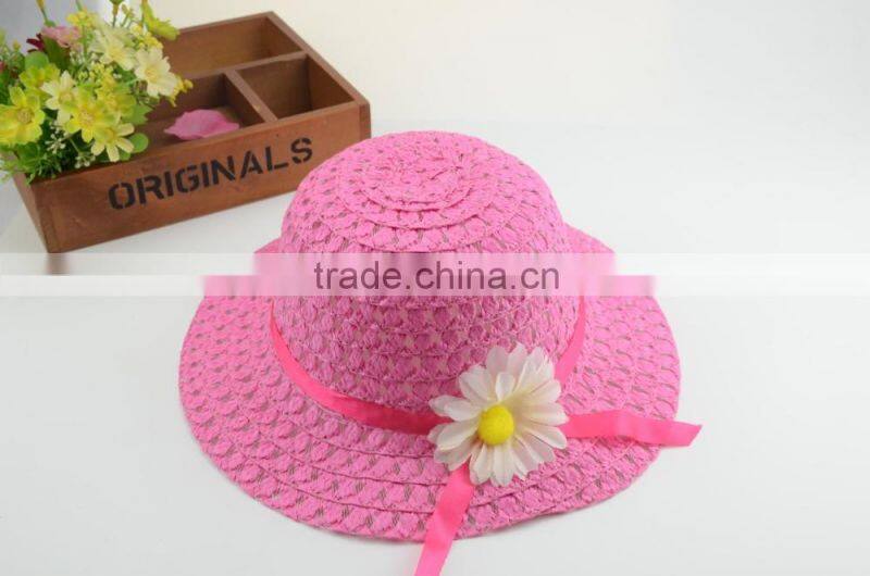 Sunflower Children Straw Hat,Wholesale Crochet Straw Hat For Chirldren