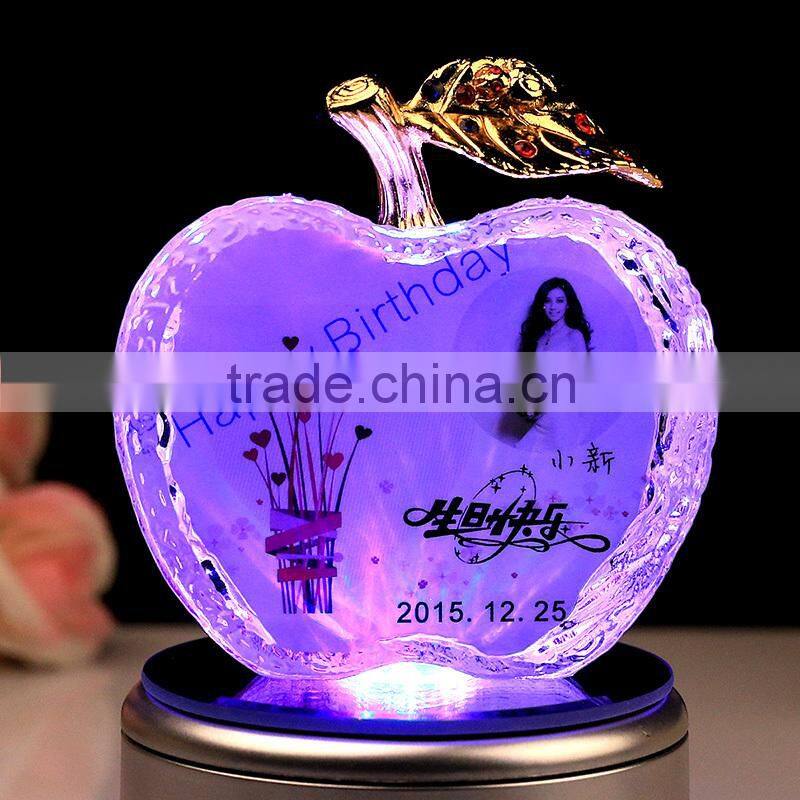 Crystal LED Swan Shape Crystal Photo Frame Wedding Favors