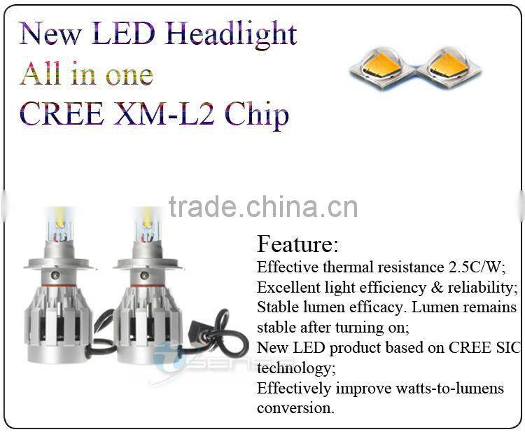 50w CREES LED Car/ Truck Motorcycle HB3 3200lm Headlights with yellow cover