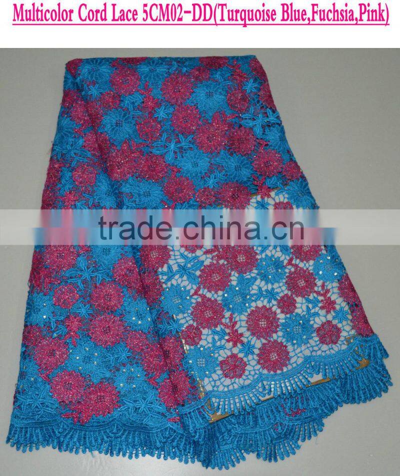 Fashion party lace embrodiery nigeria lace nigeria lace fabric guiopure lace fabric