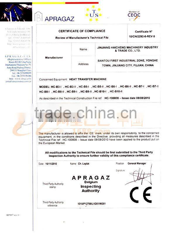 Tshirt heat transfer press machine digitla