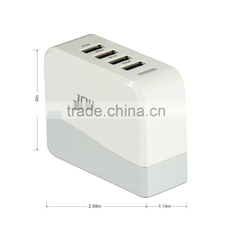4 port usb travel charger for mobile phone