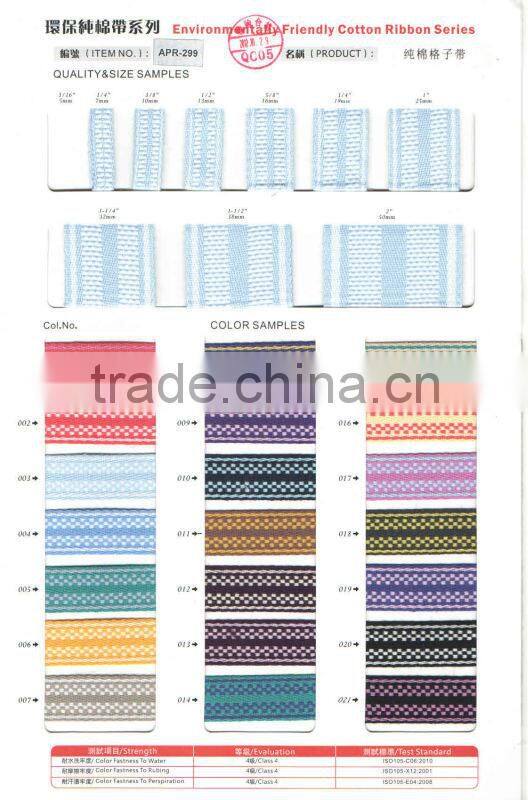 strapping tape wholesale 100%cotton ribbons series for garment,toys,bags,handbags,cars-APR-299