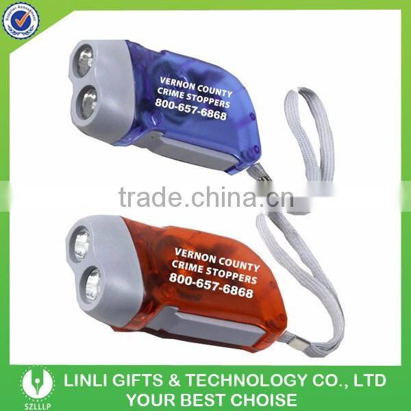 High Quality Plastic Hand Crank Torch Light Led For Promotion