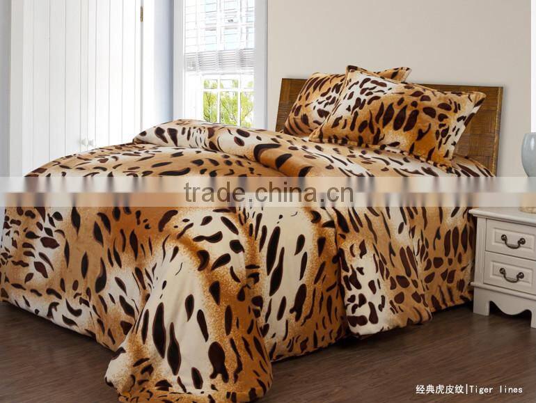 Super Soft Flannel Fleece Fabric Bedding Set/bedsheet made in china