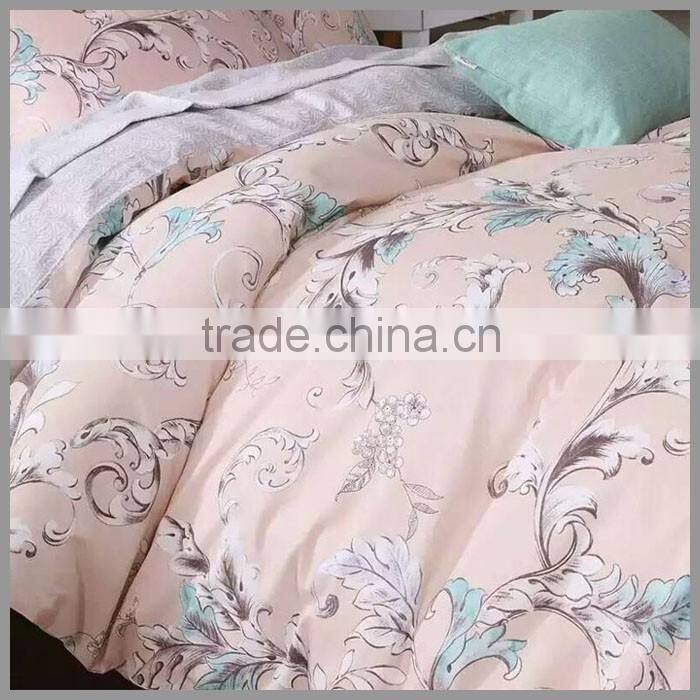 New design Tencel/Linen/cotton blended reactive printed bedding sets /natural style duvet cover and pillow cover