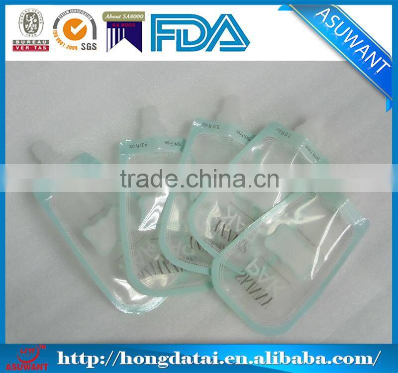 Plastic sample pouch cosmetic