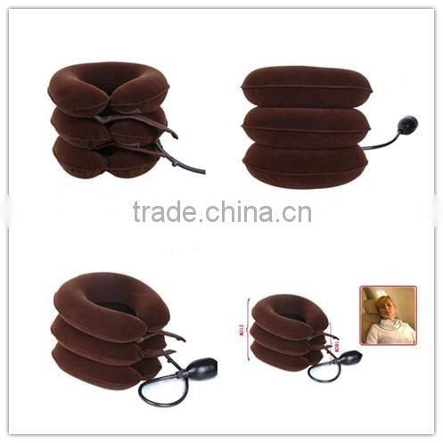 china supplier comfortable amd adjustable three layer air inflatable cervical neck traction