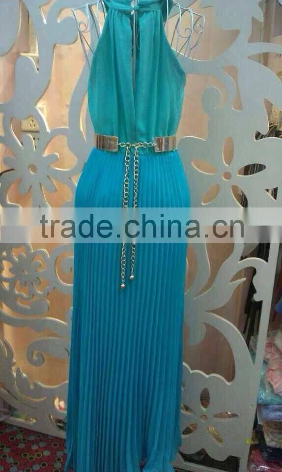 hot sale lady sex dresses, women dress for party,long cross hanging neck dress