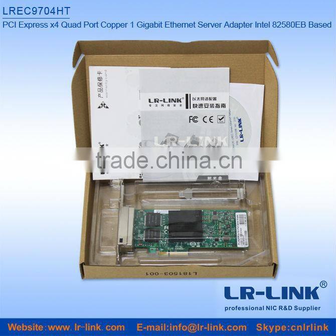LREC9704HT Intel 82580 PCI Express Server RJ45 adapter 4 port Network Card