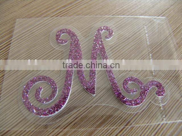 Custom design pvc glitter sticker,room decor promotion gift glitter sticker sheet