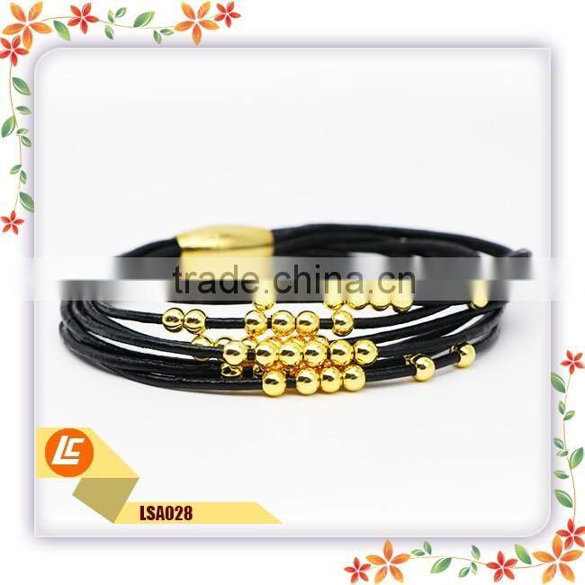 magnetic buckle genuine leather braclets for men