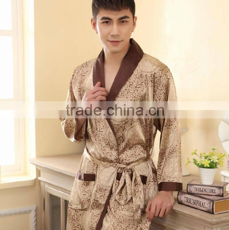 2015 summer mens cool quick dry printing bathrobes