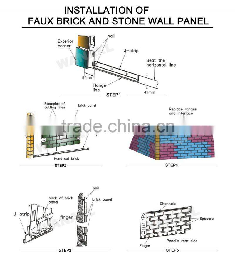 PP fashion wall panel single sided panels