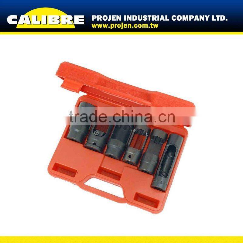 CALIBRE auto tool 7PC 1/2"drive 22, 27, 29mm oxygen sensor socket set
