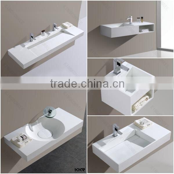 acrylic solid surface Bathroom table top Round Wash Basin Type