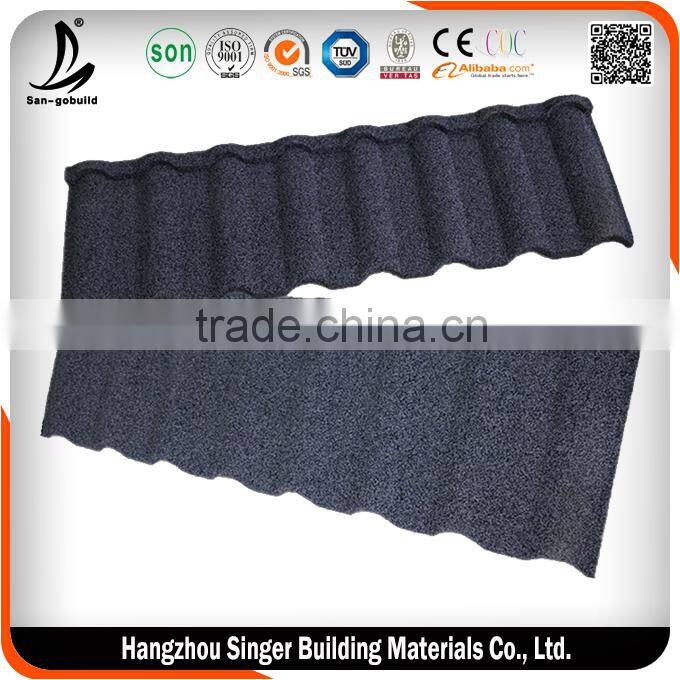 High Quality Alum Type Chinese Roof Tile, 0.4mm Steel Slate Roof Tiles for Sale