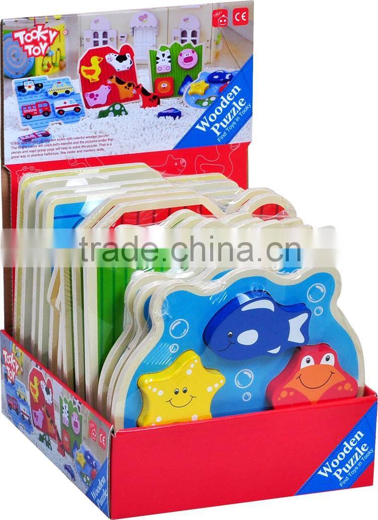 Export Europe Intelligence Farm Animal Assemble 3d Puzzle Wooden Toy