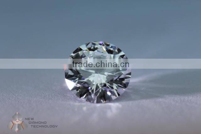 Colorless lab-grown single-crystal rough diamond