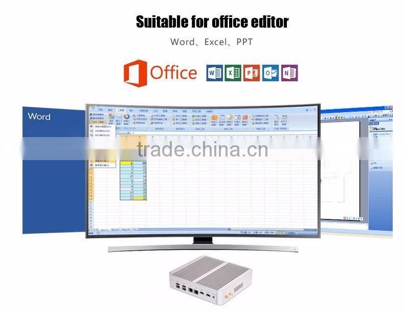 2016 Latest Fanless Mini PC 4GB RAM 64GB SSD Intel Core i3 4158u 2.0G Desktop Computer Windows 7