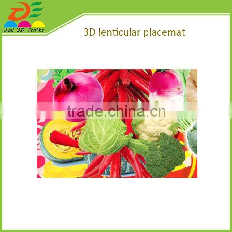 Custom made pp 3d lenticular placemat in China