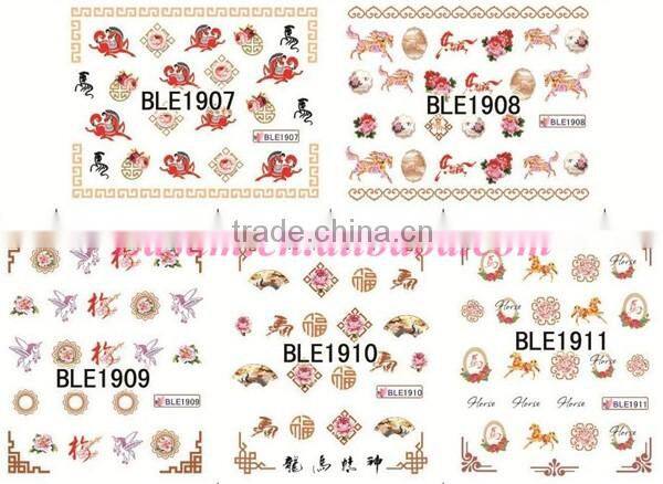 Custom map design printing water transfer nail sticker