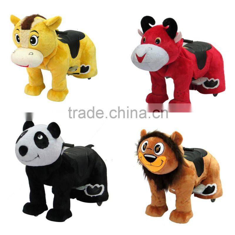 2016 Factory Hot sale plush electric horse scooter toys for sale