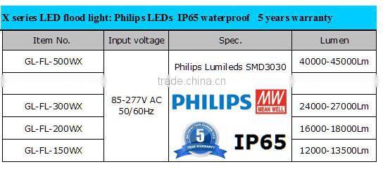 led football stadium lighting 500W 400W 300W PhilipsSMD3030 5 years warranty led outdoor football field lighting