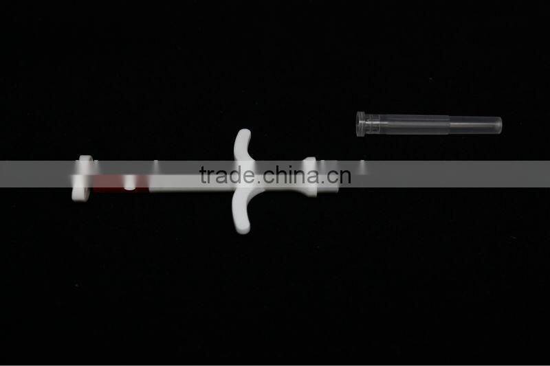White Veterinary Injector with glass transponder