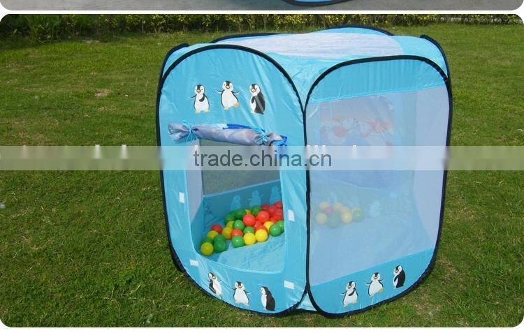 Hexagon shape pop up tentchildren playing