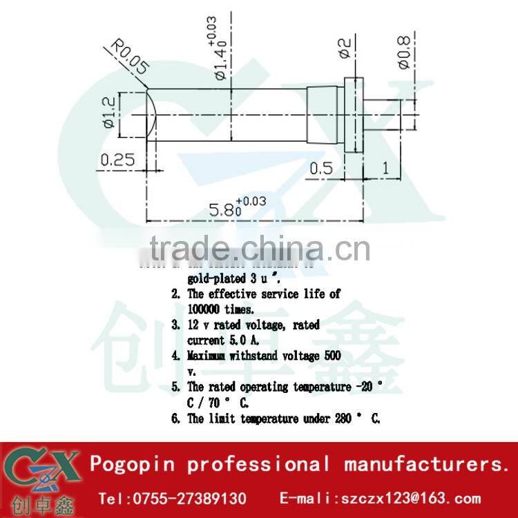 5pin connector pogo pin connector PCB connector
