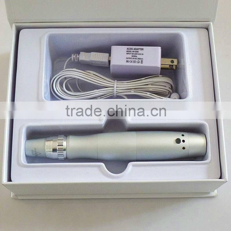 Huafu 2016! factory wholesale eyelash growth recharegeable electric stamp derma pen