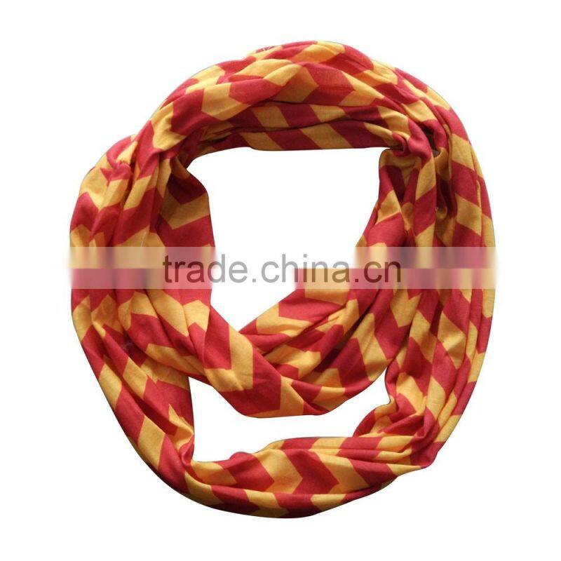 Red and white color best selling on sale chevron jersey infinity scarf