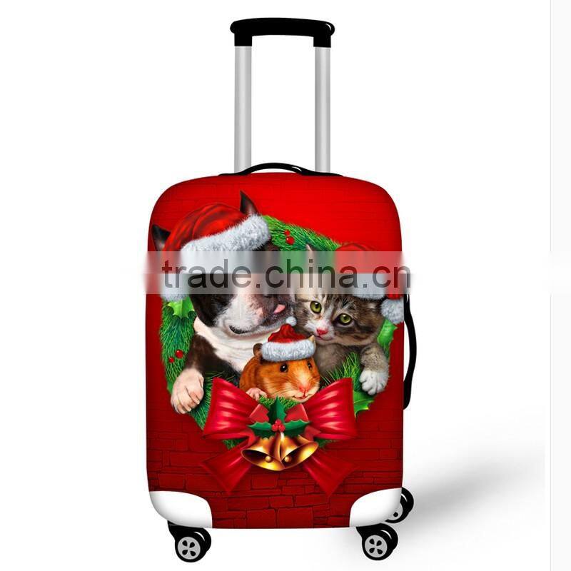 2016 promotional customized printed wholesale spandex luggage cover