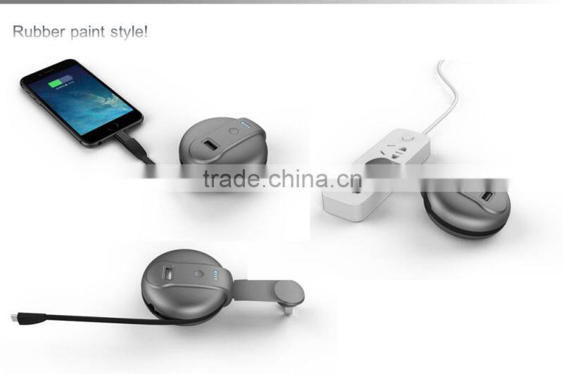 3200mAh Mini Rechargeable Portable Charger with wall charger Output USB Port