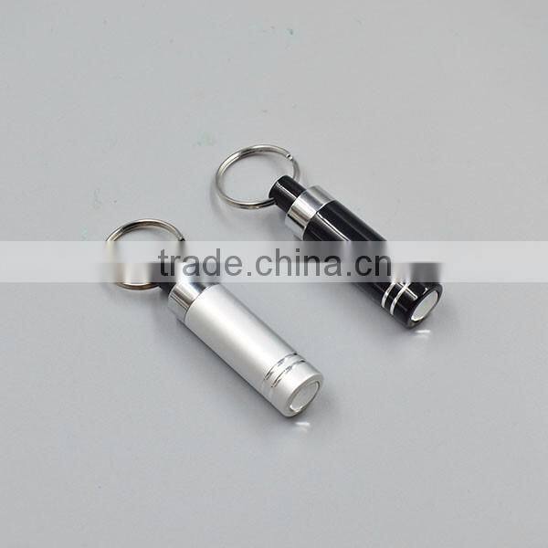 Metal LED Retractable Flashlight with Key Chain