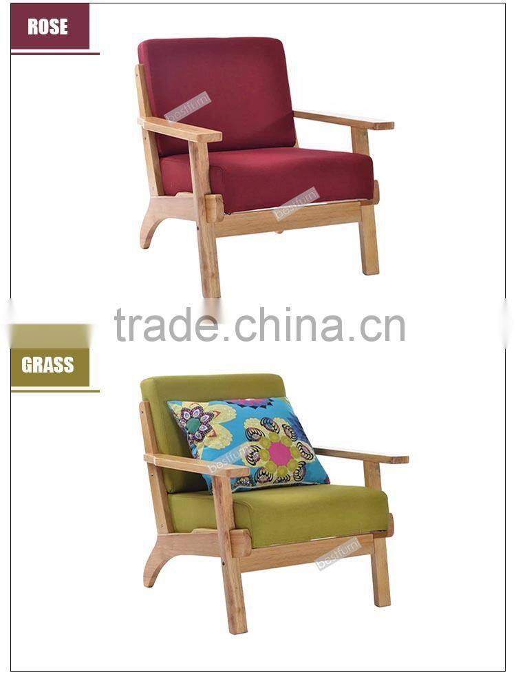 Simple Oak Sofa with Single Double & Three Seats